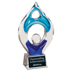 10 1/4" Winner Art Glass