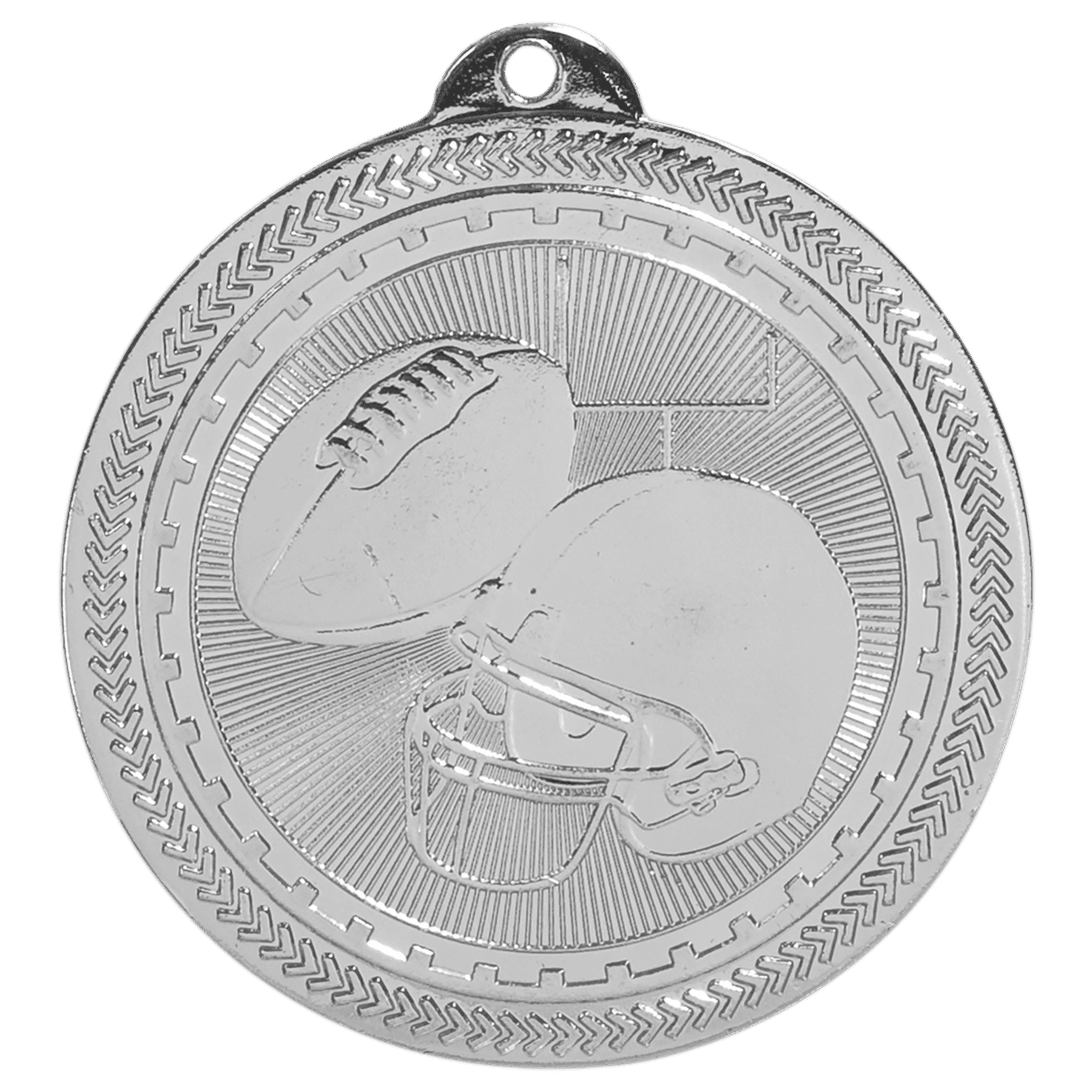 2" Football Laserable BriteLazer Medal