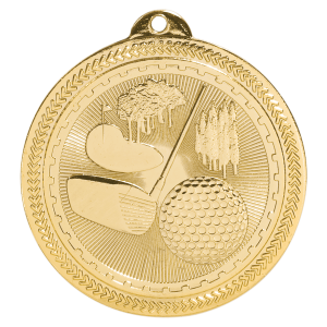 2" Golf Laserable BriteLazer Medal