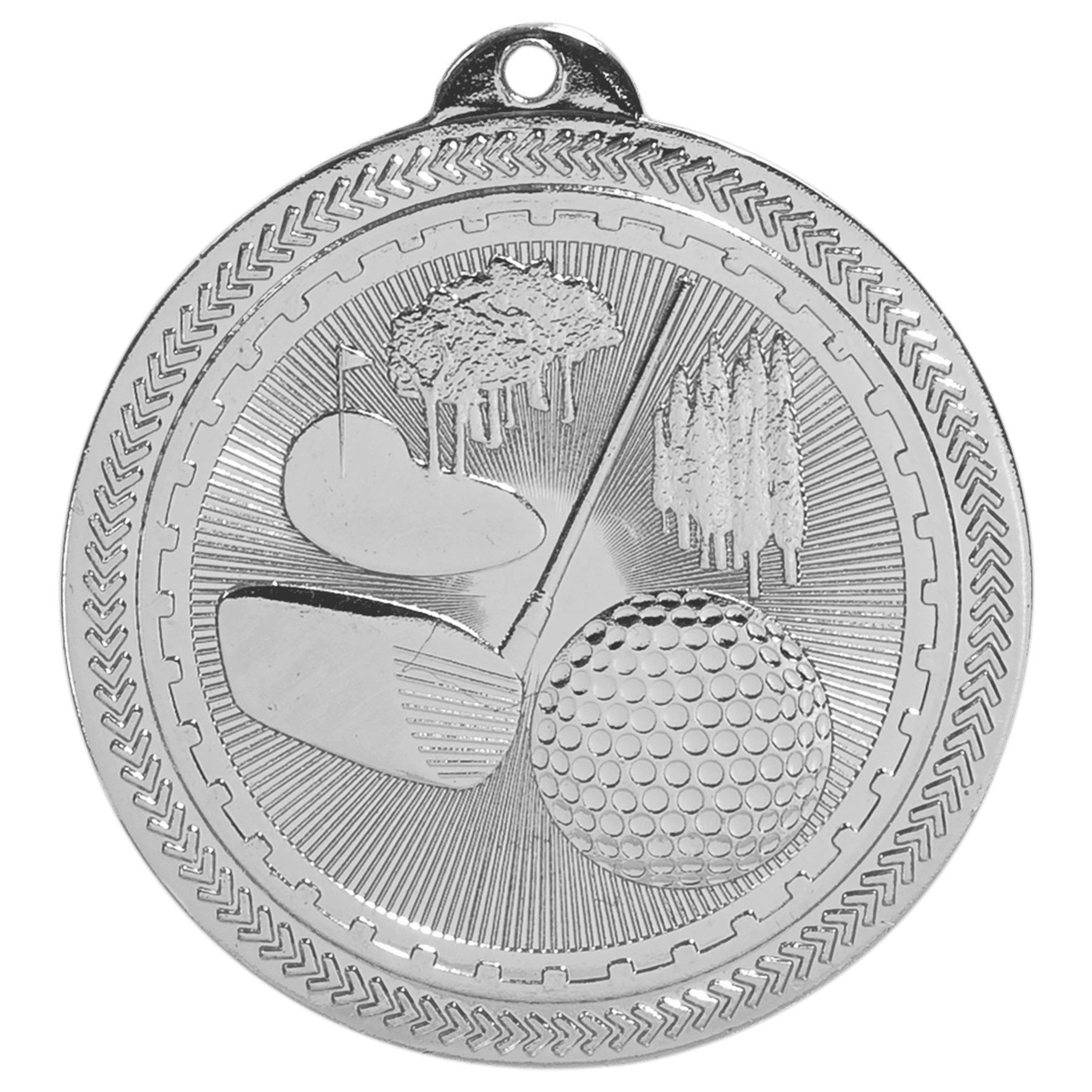 2" Golf Laserable BriteLazer Medal