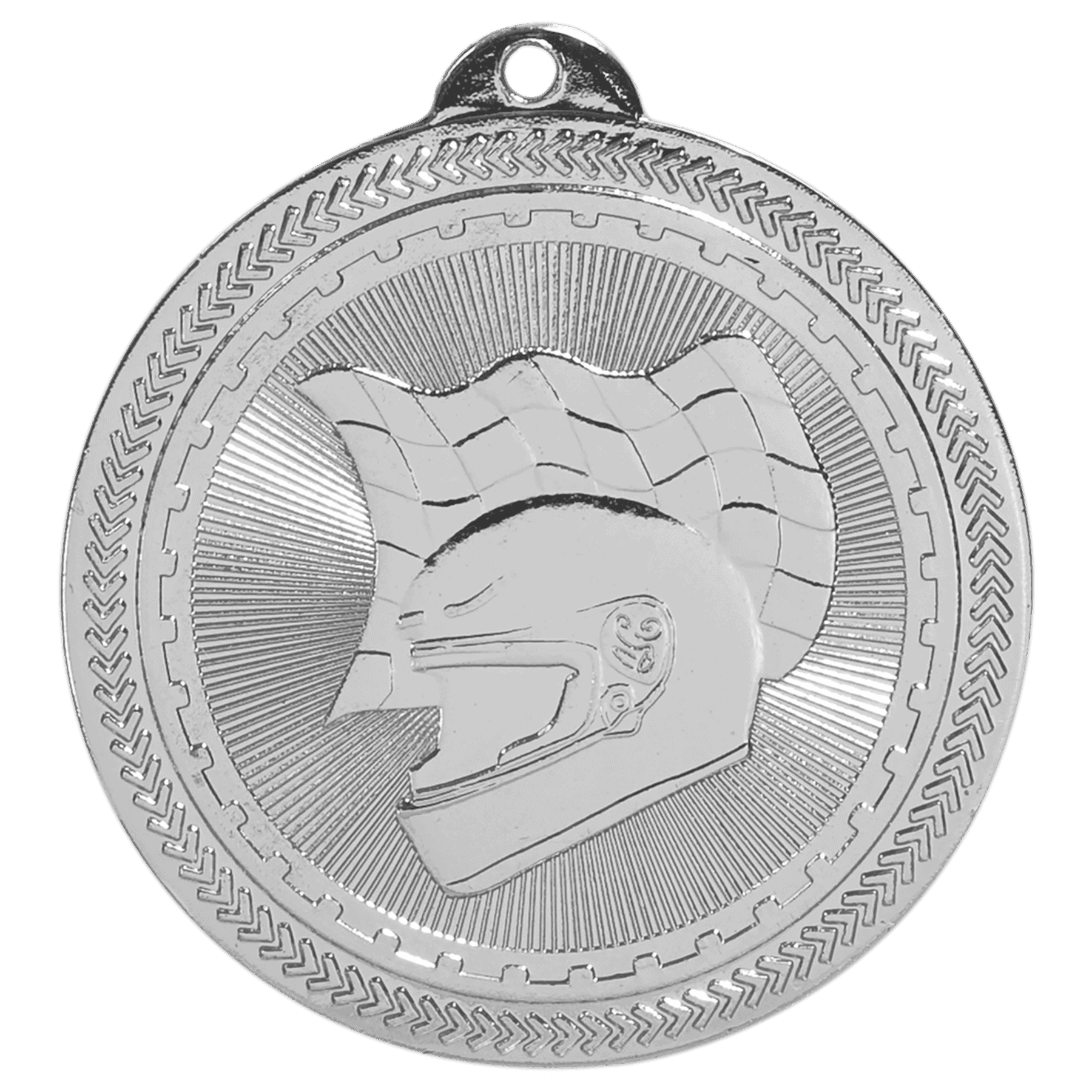 2" Racing Laserable BriteLazer Medal