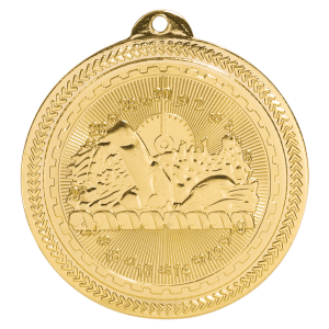 2" Swimming Laserable BriteLazer Medal