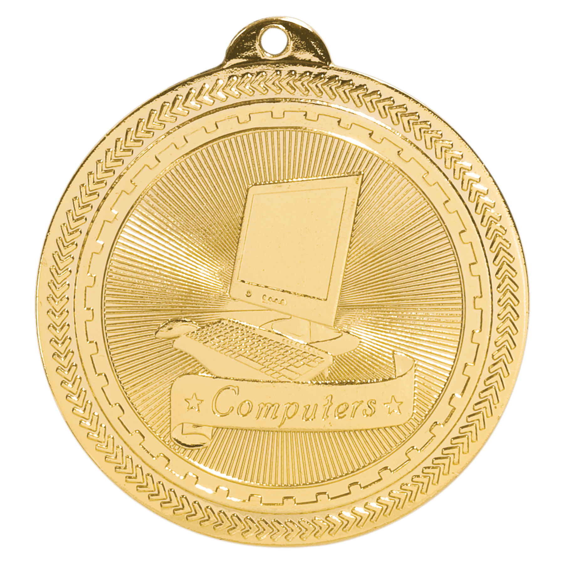 2" Computers Laserable BriteLazer Medal