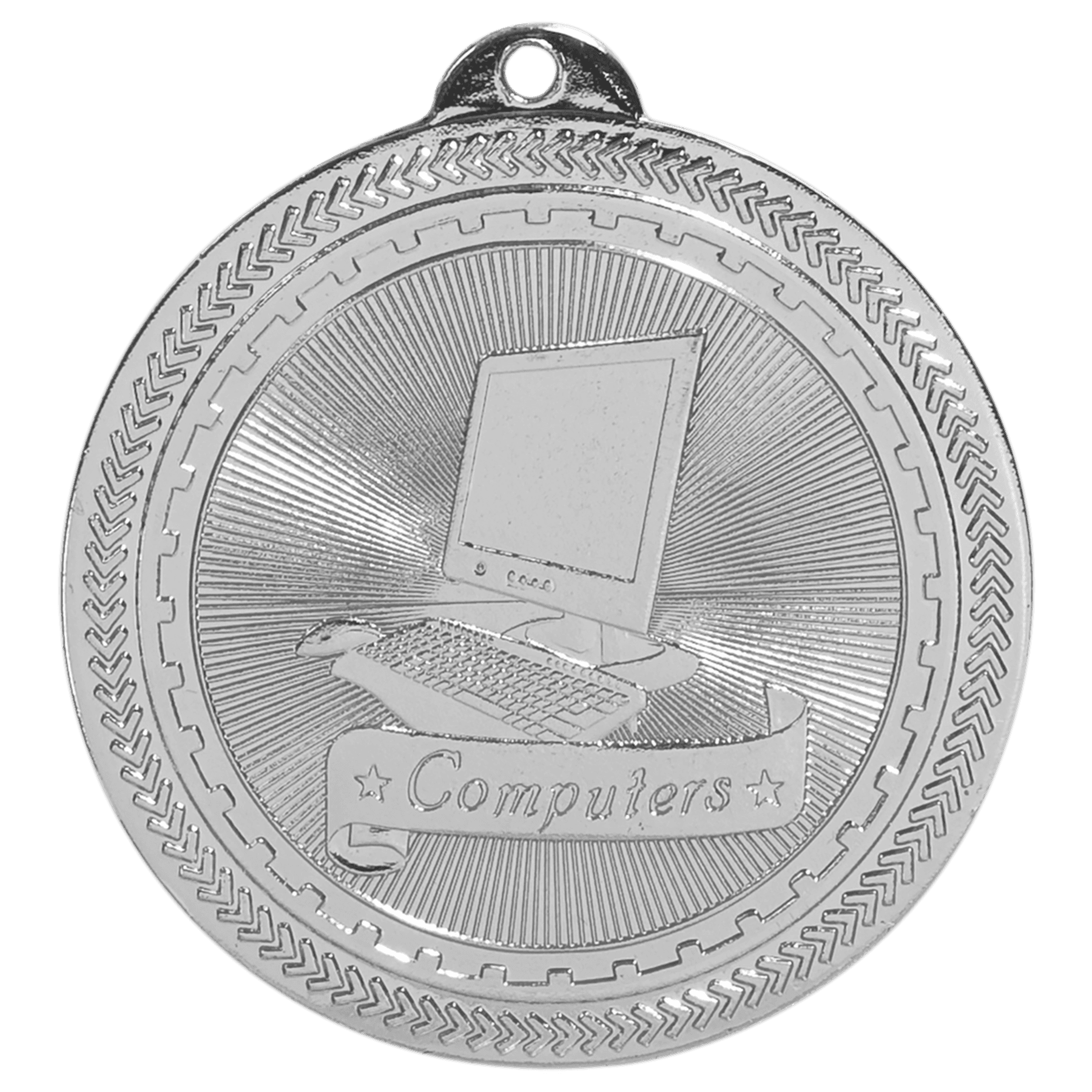 2" Computers Laserable BriteLazer Medal
