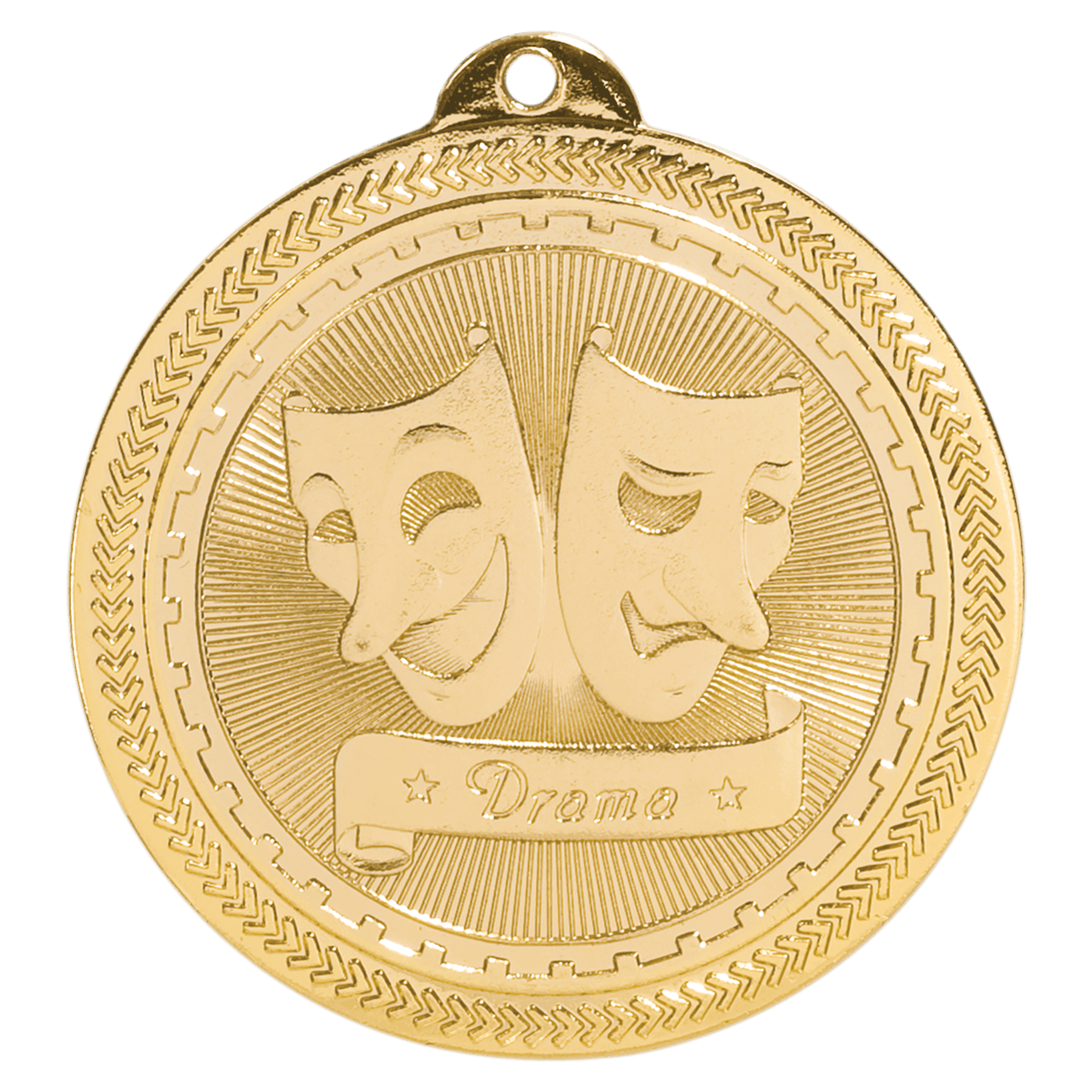 2" Drama Laserable BriteLazer Medal