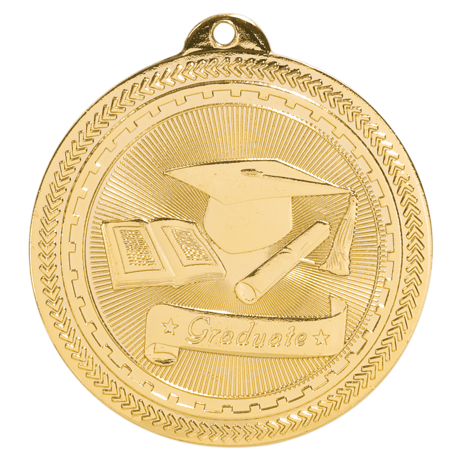 2" Graduate Laserable BriteLazer Medal
