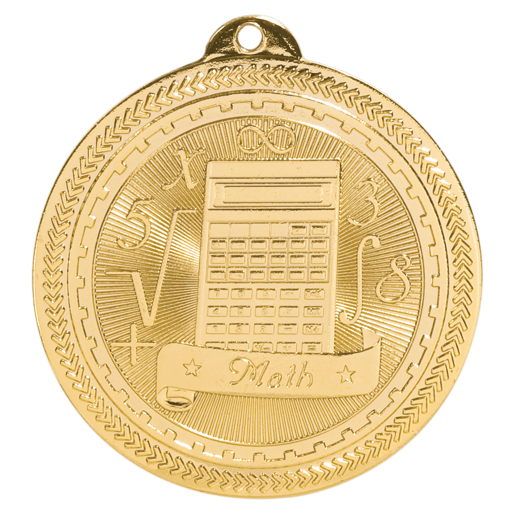 2" Math Laserable BriteLazer Medal