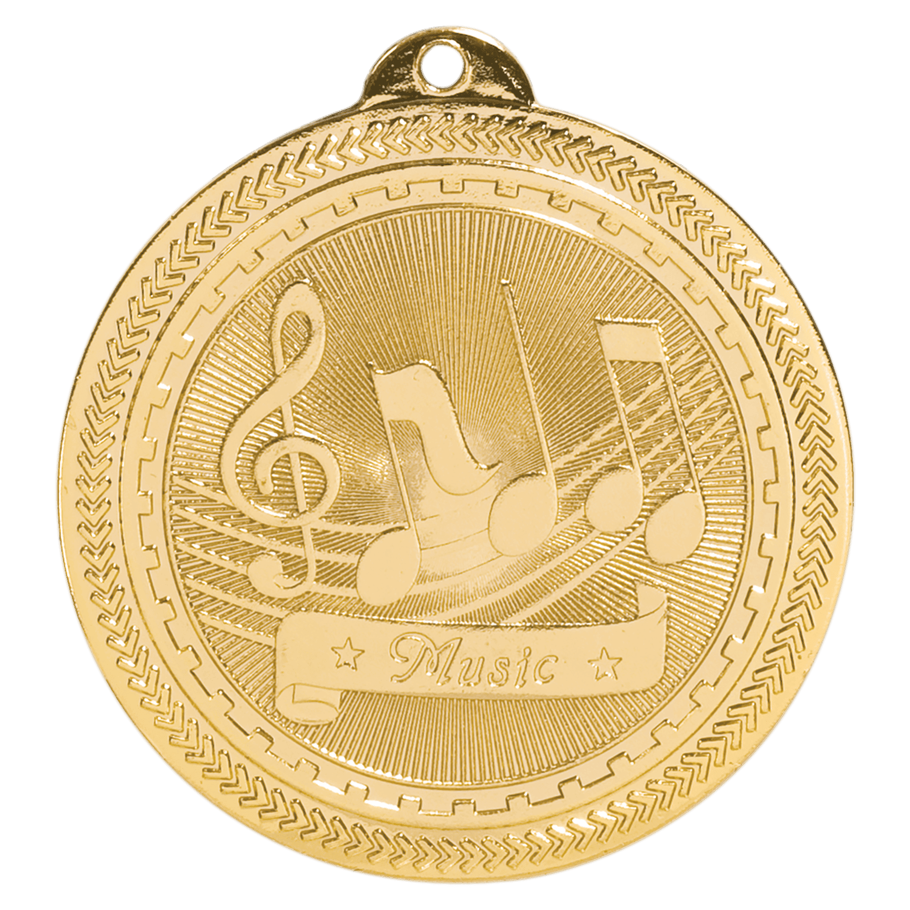 2" Music Laserable BriteLazer Medal