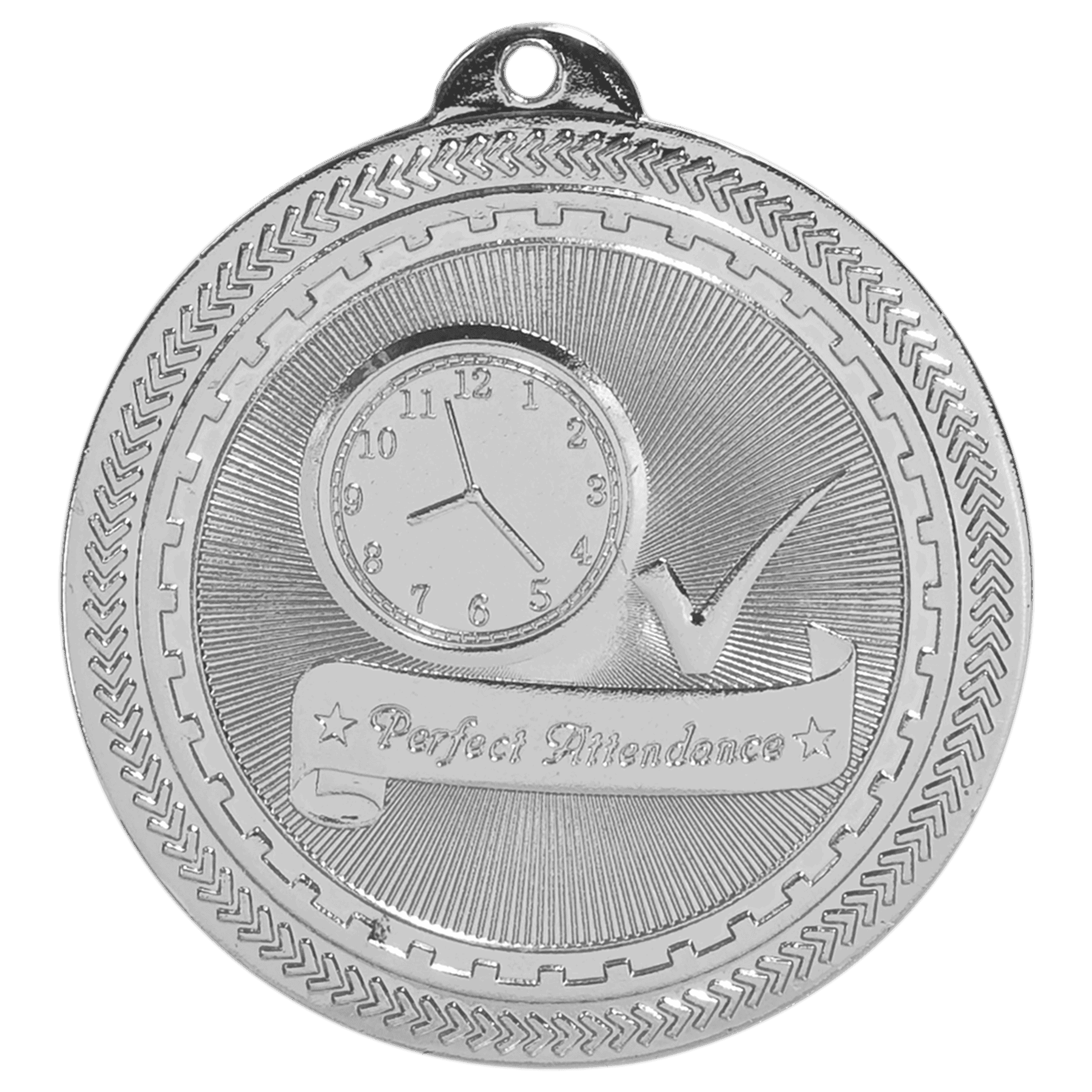 2" Perfect Attendance Laserable BriteLazer Medal
