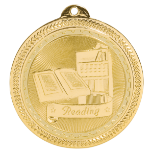 2" Reading Laserable BriteLazer Medal