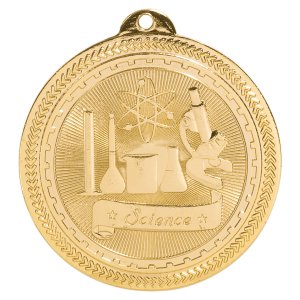 2" Science Laserable BriteLazer Medal
