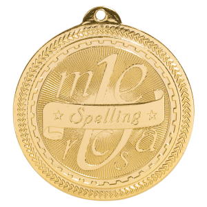2" Spelling Laserable BriteLazer Medal