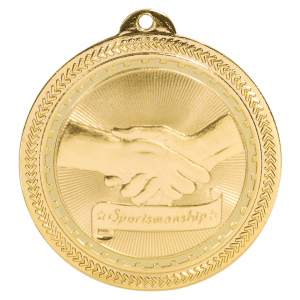 2" Sportsmanship Laserable BriteLazer Medal