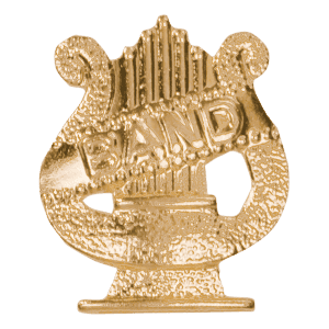 Gold Band Metal Chenille Letter Insignia