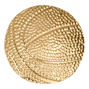 Gold Basketball Metal Chenille Letter Insignia