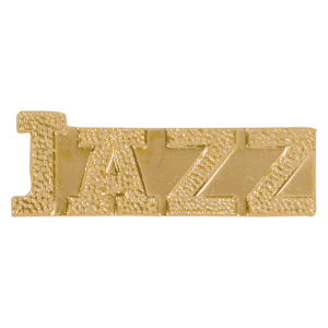 Gold Jazz Metal Chenille Letter Insignia