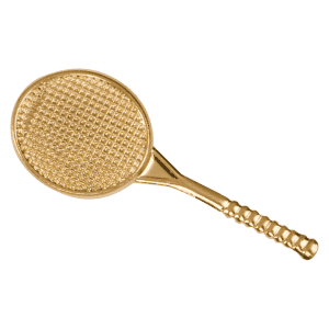 Gold Tennis Metal Chenille Letter Insignia