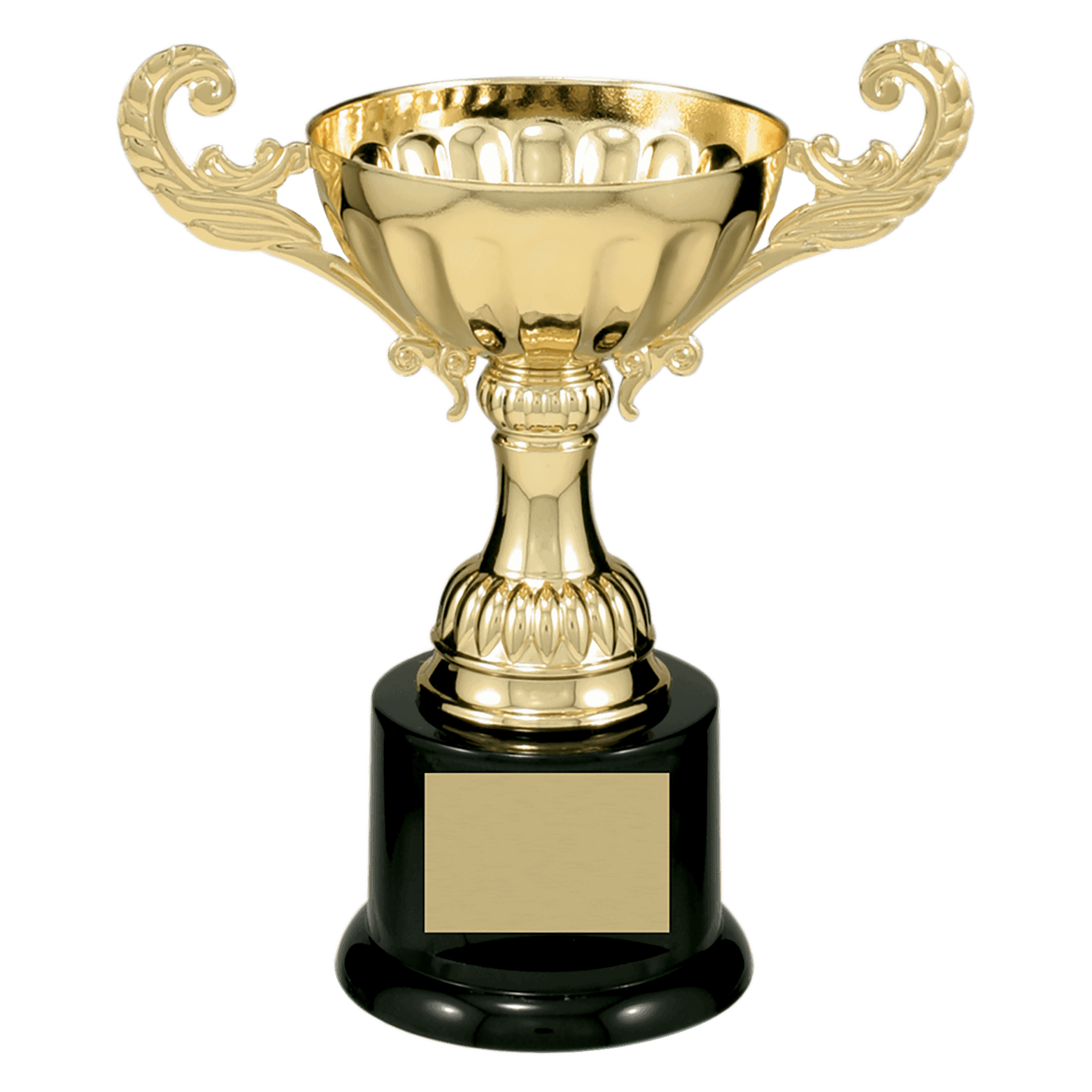 6 1/2" Completed Metal Cup Trophy on Plastic Base
