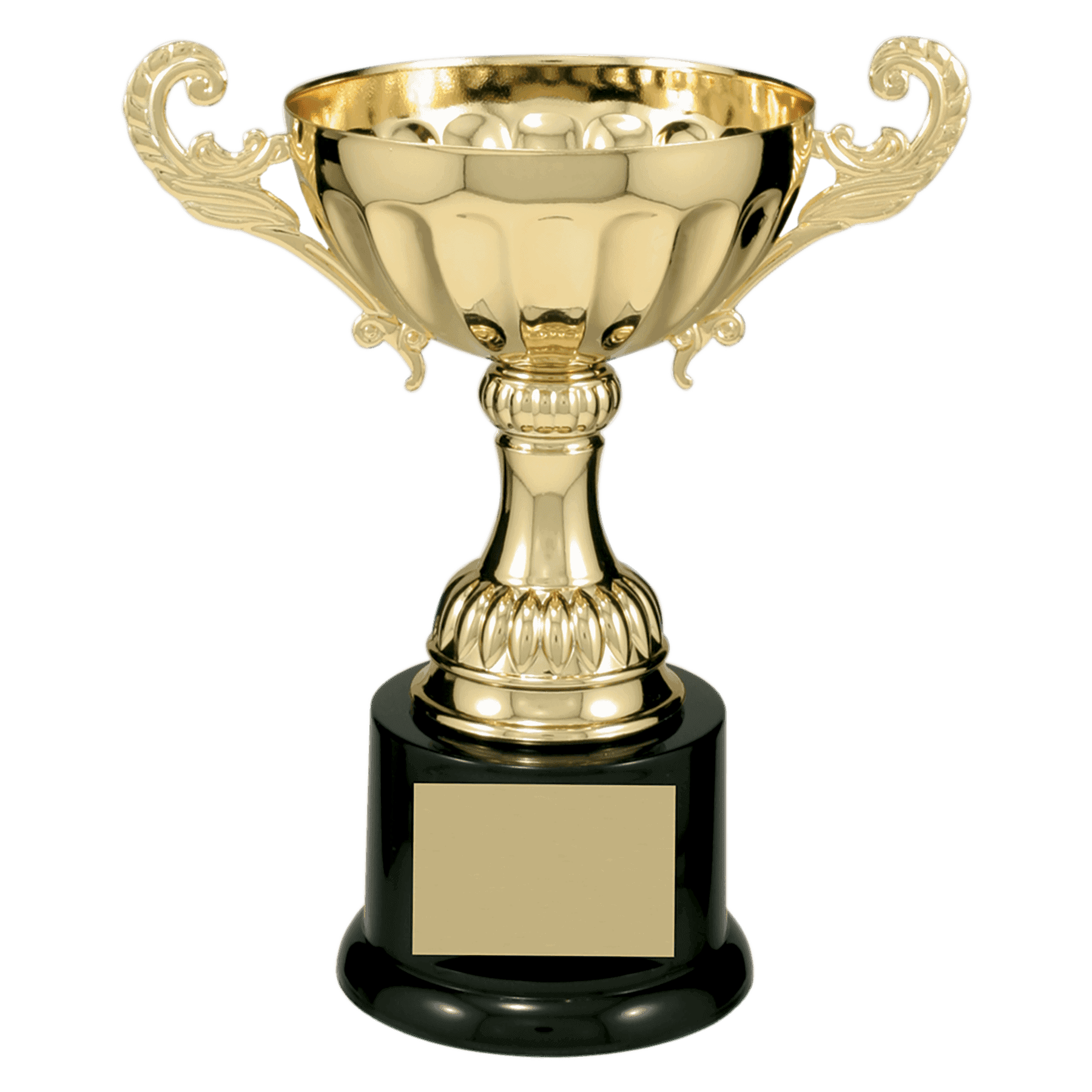 7 1/2" Completed Metal Cup Trophy on Plastic Base