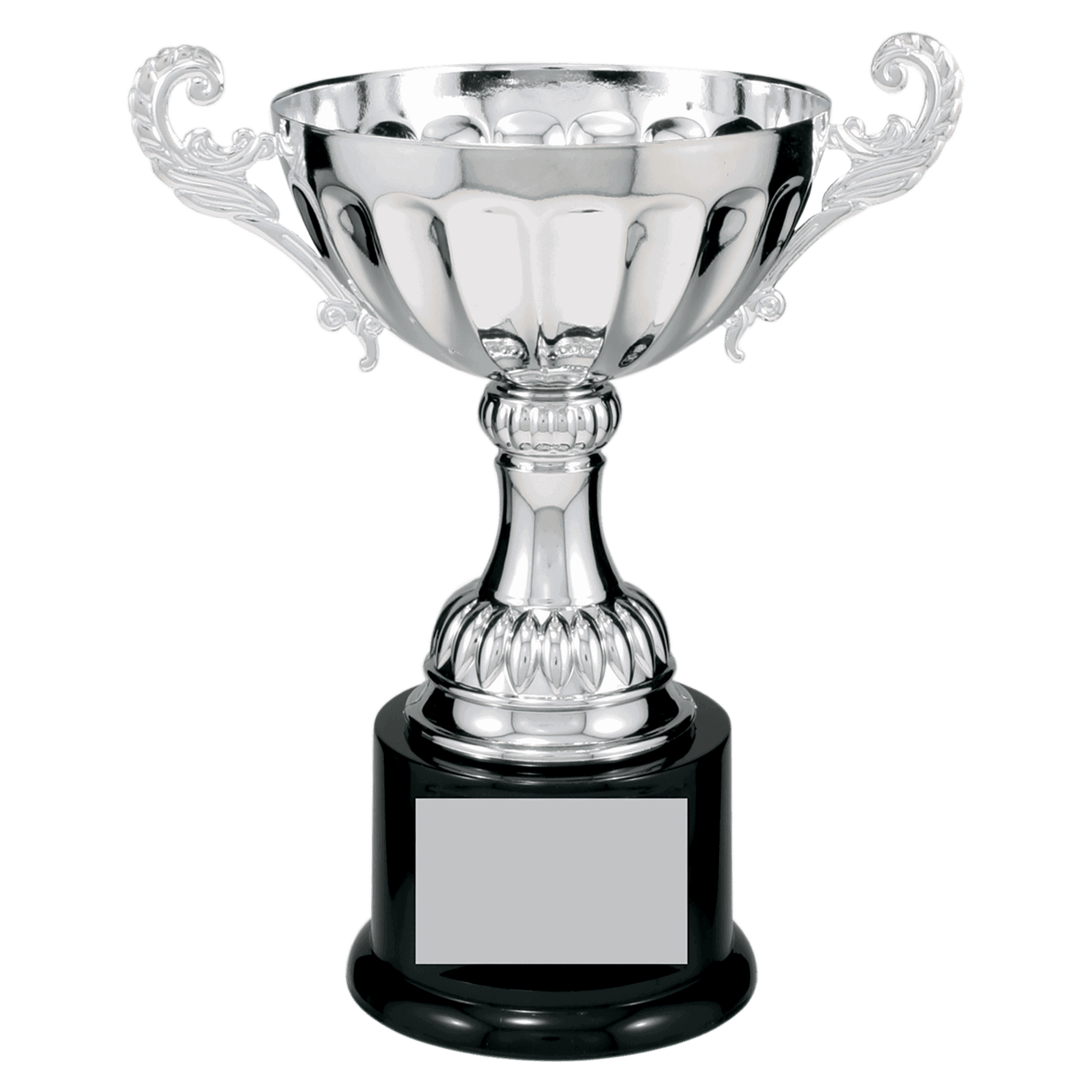 8 1/2" Completed Metal Cup Trophy on Plastic Base