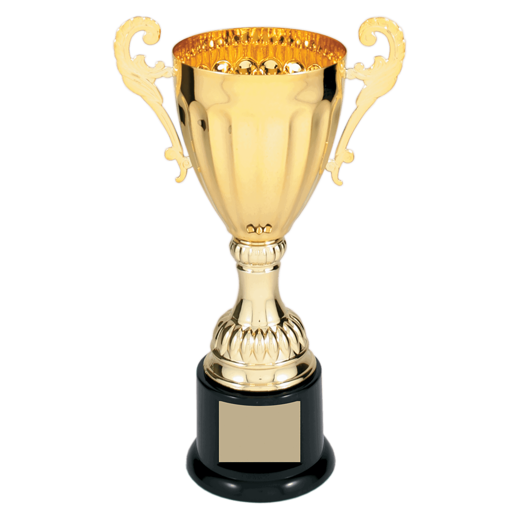 8 3/4" Completed Metal Cup Trophy on Plastic Base