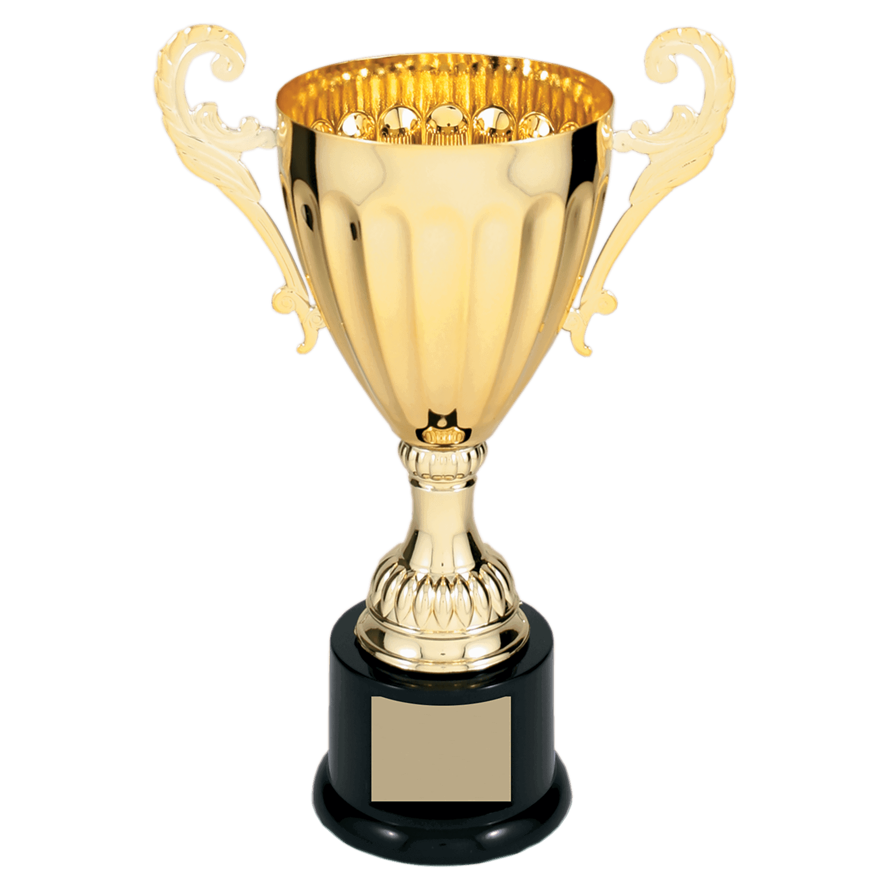 9 3/4" Completed Metal Cup Trophy on Plastic Base