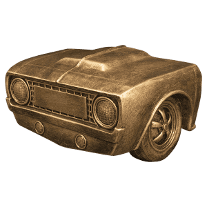 8 1/8" x 4 1/4" Antique Gold Car Grill Resin