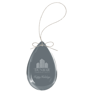 3" Crystal Teardrop Ornament