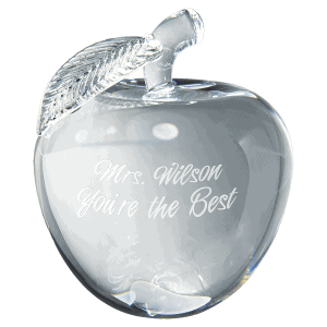 4" Crystal 3D Apple