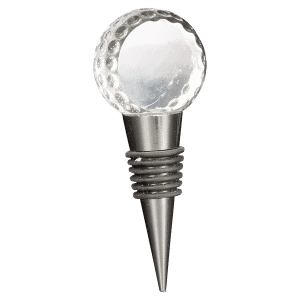4" Crystal Golf Ball Wine Stopper