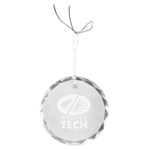 3" Crystal Round Faceted Ornament
