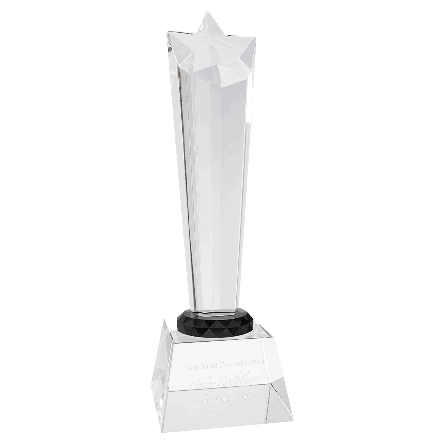 10" Crystal Rising Star with Base