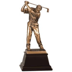 9 1/2" Bronze Male Golf Resin Award