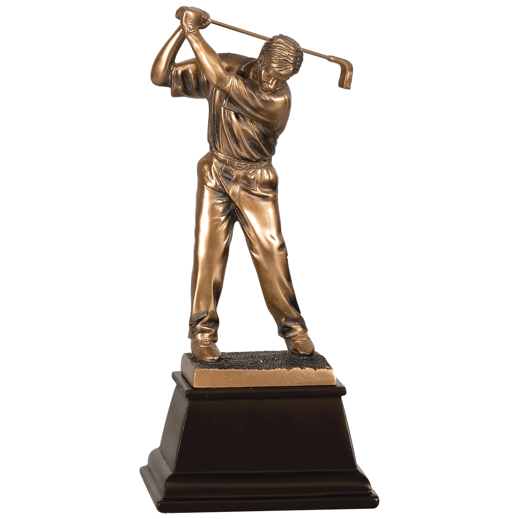 9 1/2" Bronze Male Golf Resin Award
