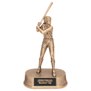 9 1/4" Antique Gold Female Softball Resin