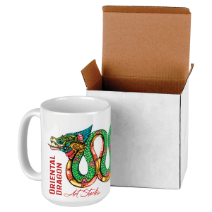 15 oz. White Sublimatable Ceramic Mug with White Box