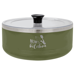 Polar Camel Olive Green 3 Quart Serving Bowl with Lid