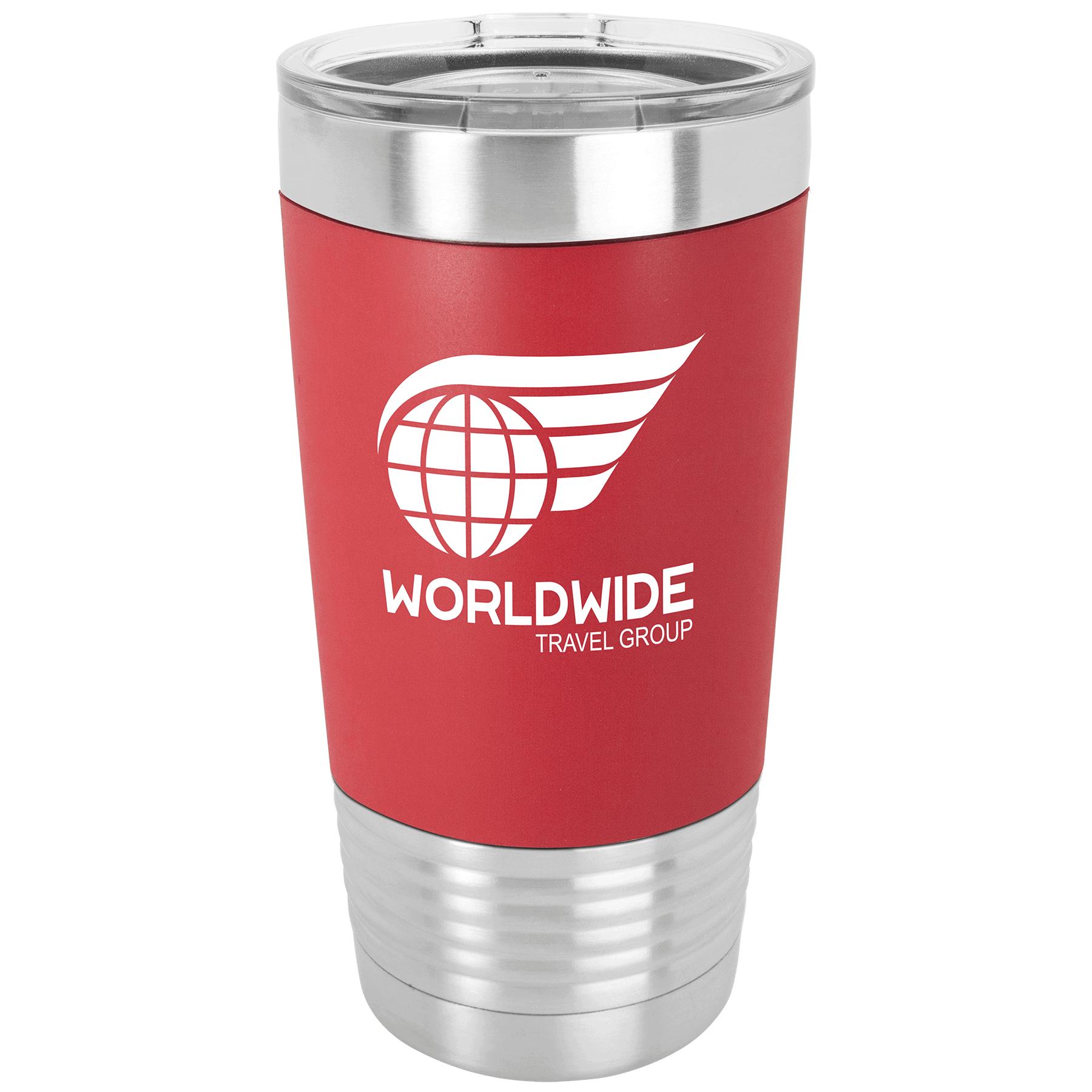 Polar Camel 20 oz. Tumbler with Silicone Grip and Clear Lid