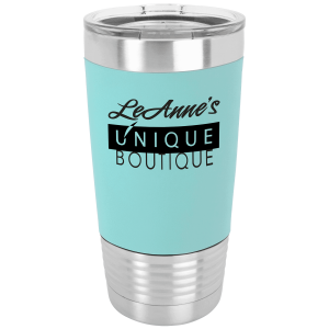 20 oz. Polar Camel Teal/Black Polar with Silicone Grip and Clear Lid