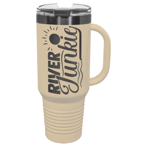 Polar Camel 40 oz. Warm Travel Mug with Handle & Straw
