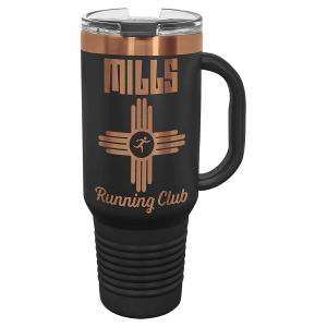 Polar Camel 40 oz. /Rose Gold Travel Mug with Handle & Straw
