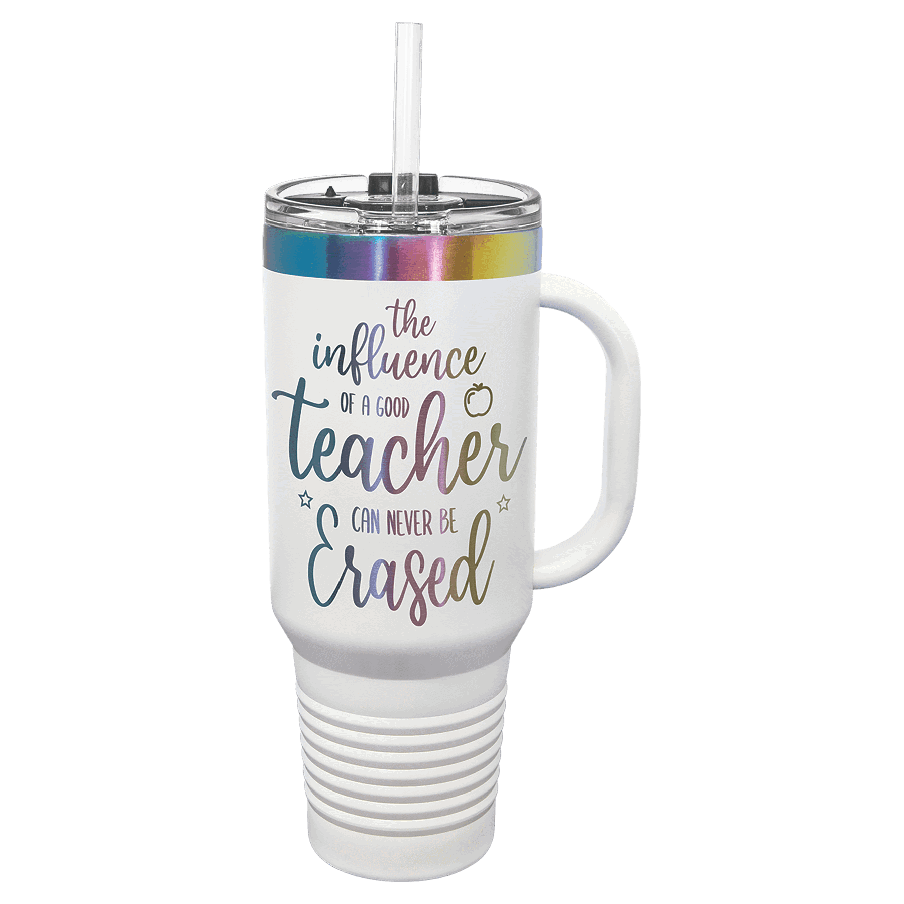Polar Camel 40 oz. /Prism Travel Mug with Handle & Straw
