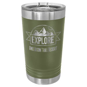 Polar Camel Olive Green 16 oz. Pint with Slider Lid
