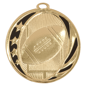 2" Football Laserable MidNite Star Medal