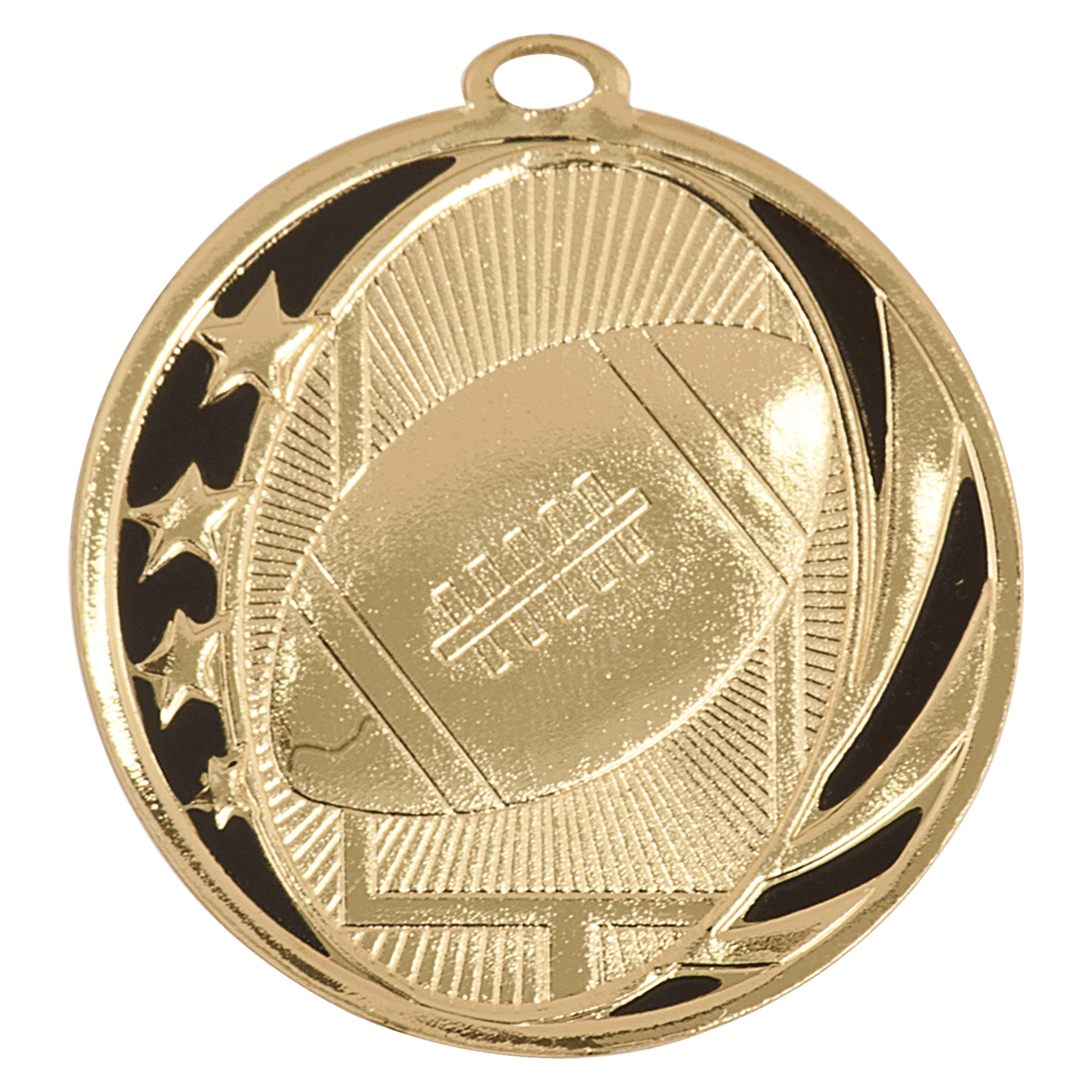 2" Football Laserable MidNite Star Medal