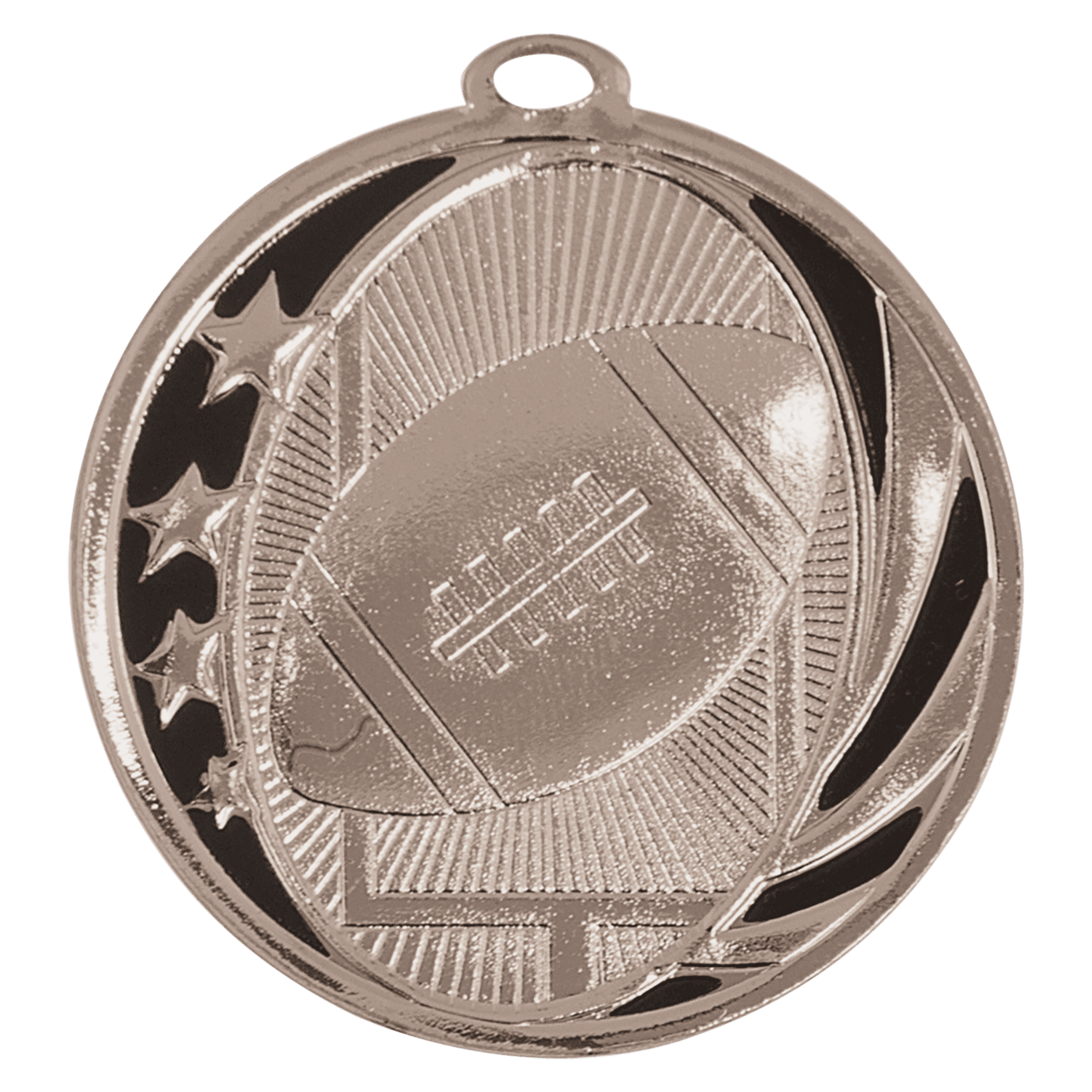 2" Football Laserable MidNite Star Medal