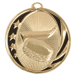 2" Hockey Laserable MidNite Star Medal