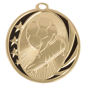 2" Soccer Laserable MidNite Star Medal