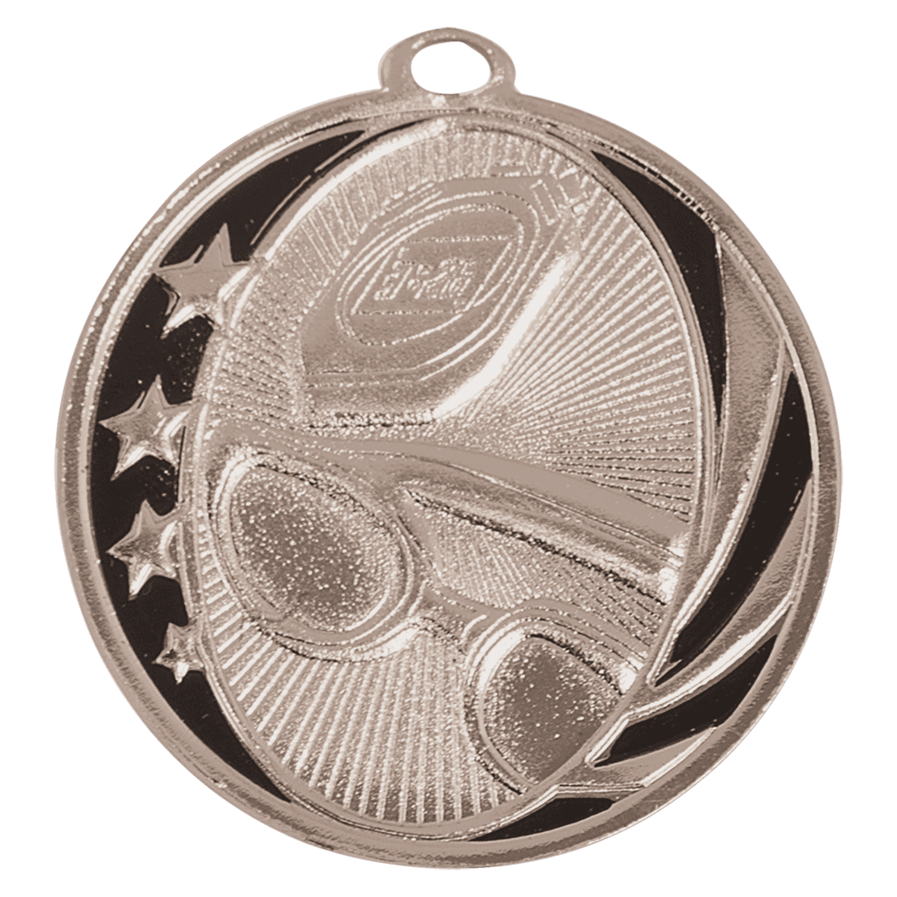 2" Swimming Laserable MidNite Star Medal