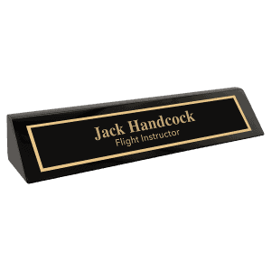 10 1/2" Black Piano Finish Desk Wedge
